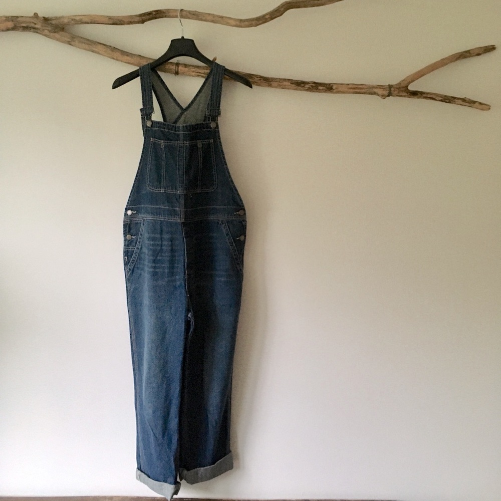 Free People women’s blue jean overalls.